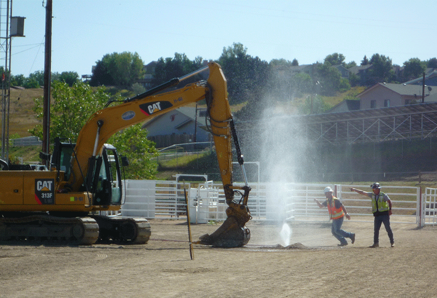 excavator line strike