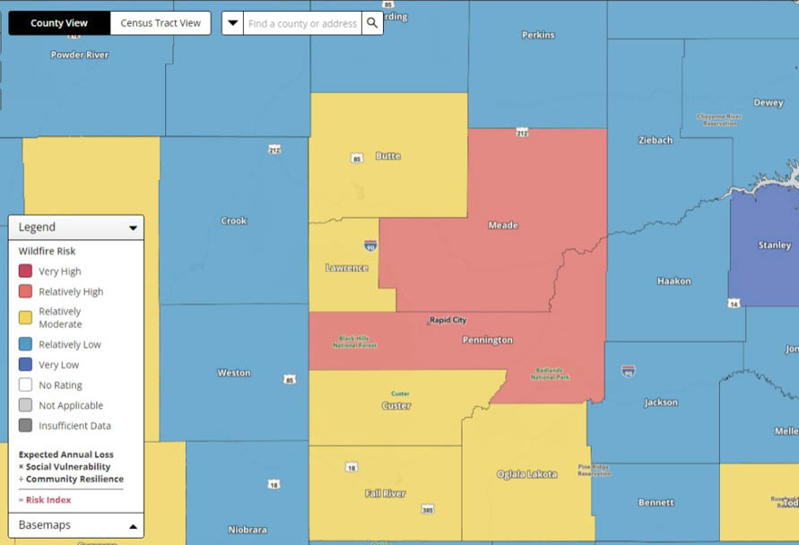 SD wildfire risk