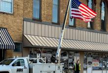 flag with truck