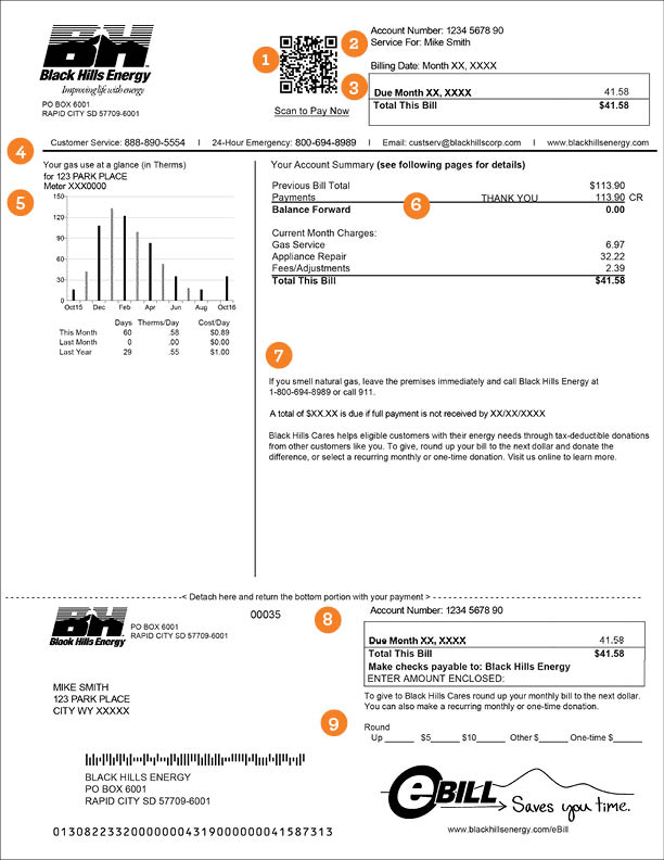 How to Read Your Bill | Black Hills Energy